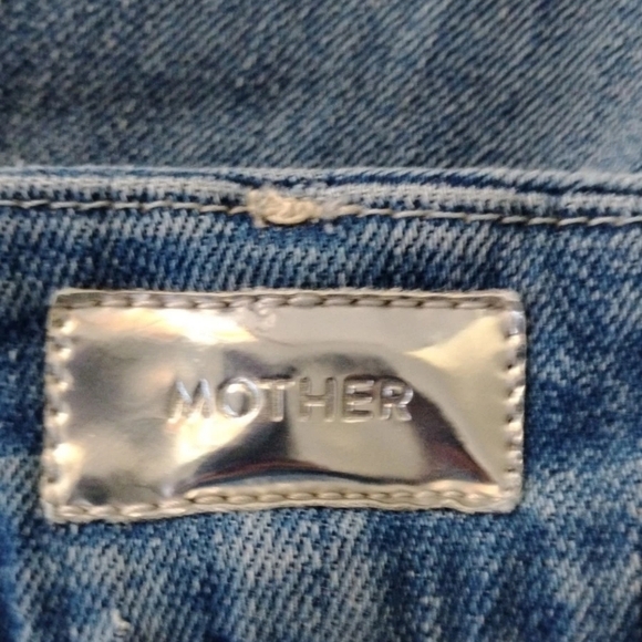 MOTHER The Looker Crop Jeans Graffiti Girl Stretch Light Women's Size 27 - Picture 3 of 6
